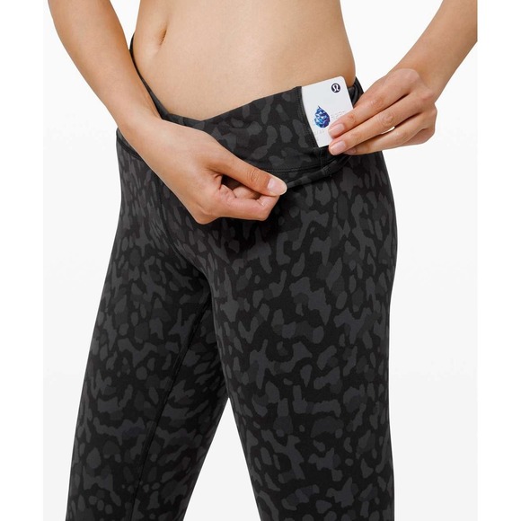 Lululemon Wunder Train High-Rise Crop 21" Formation Camo Deep Coal Multi Size 4 - Picture 2 of 8